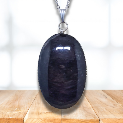 Pendentif en Obsidienne Manta Huichol (PE1877) - ENAE Minéraux