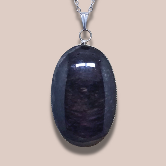 Pendentif en Obsidienne Manta Huichol (PE1877)