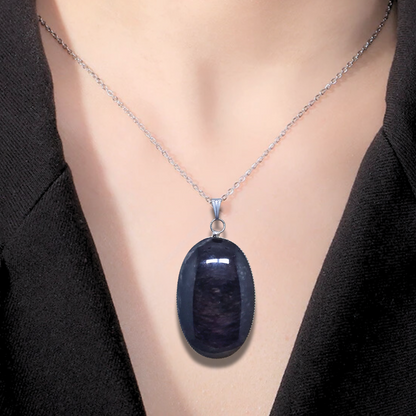 Pendentif en Obsidienne Manta Huichol (PE1877) - ENAE Minéraux