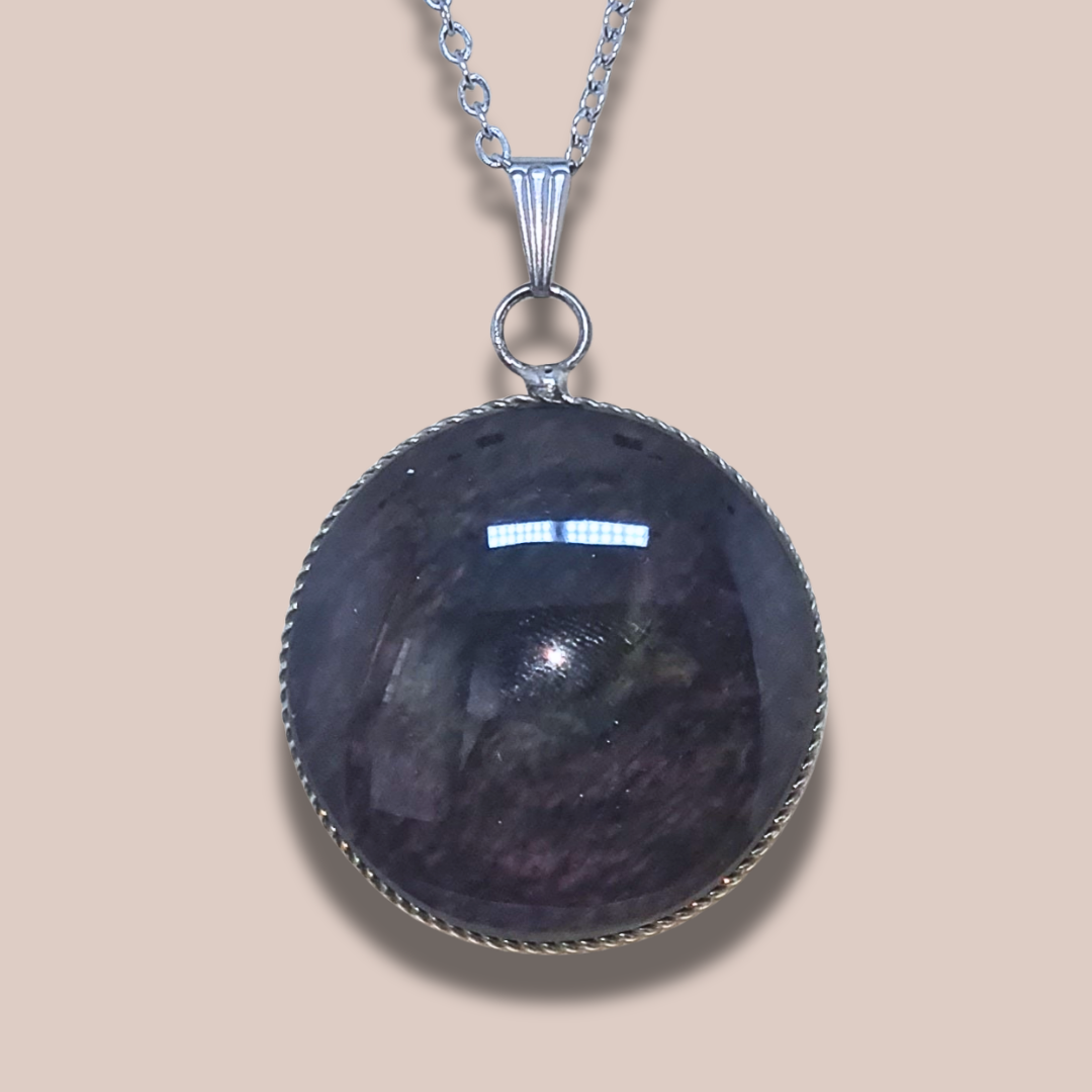 Pendentif en Obsidienne Manta Huichol (PE1878)