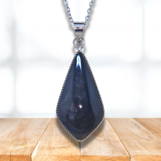 Pendentif en Obsidienne Manta Huichol (PE1879) - ENAE Minéraux