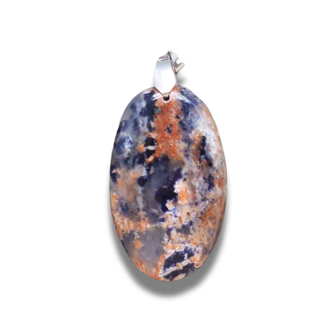 Pendentif en Sodalite et Cancrinite (PE1224) - ENAE Minéraux