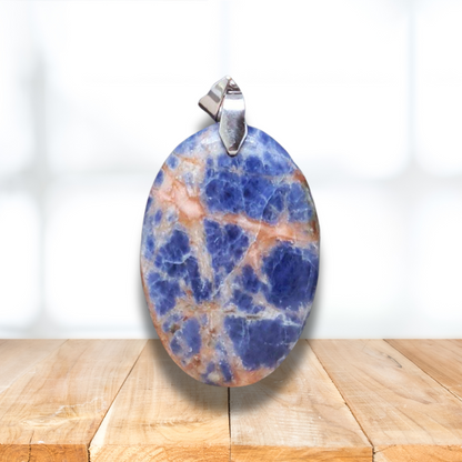 Pendentif en Sodalite et Cancrinite (PE929)