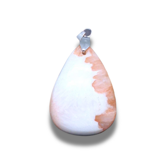 Pendentif en Scolécite et Stilbite (PE782) - ENAE Minéraux