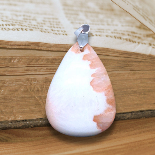 Pendentif en Scolécite et Stilbite (PE782)