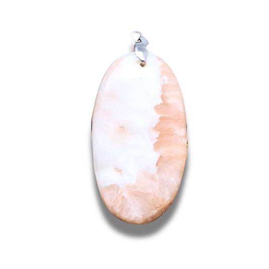 Pendentif en Scolécite et Stilbite (PE593) - ENAE Minéraux