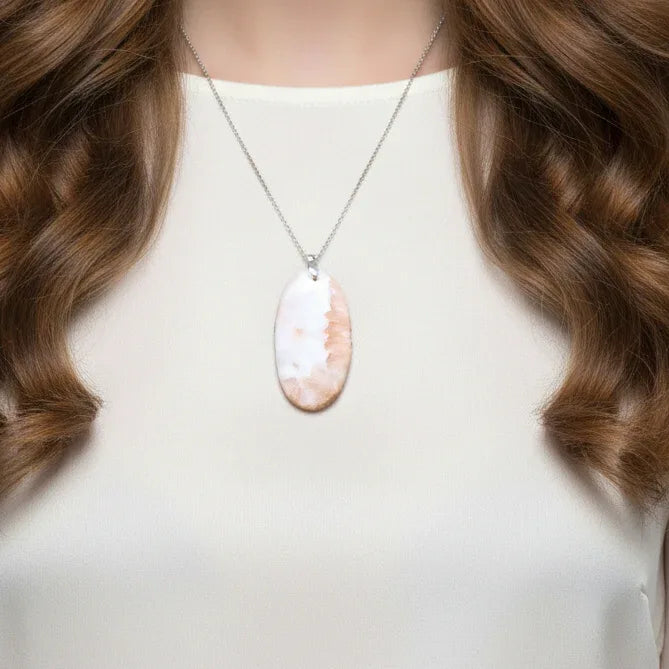 Pendentif en Scolécite et Stilbite (PE593)