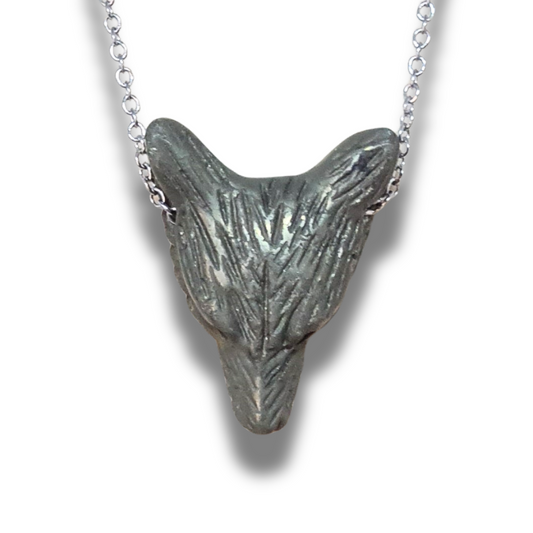 Pendentif Tête de loup en Pyrite (PE1100-9)