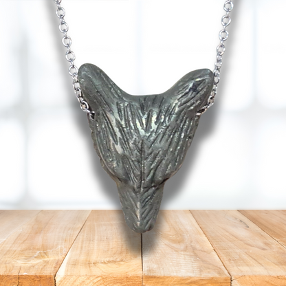Pendentif Tête de loup en Pyrite (PE1100-9)