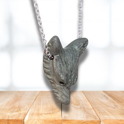 Pendentif Tête de loup en Pyrite (PE1100-9)