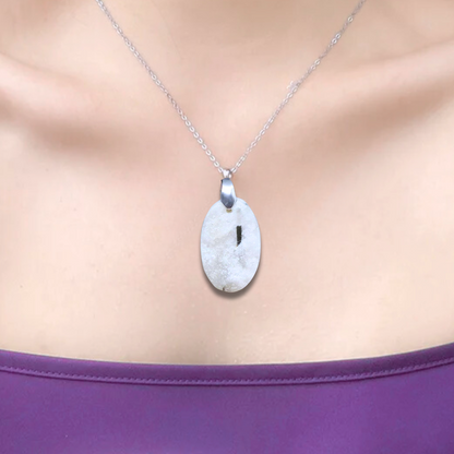 Pendentif en Tourmaline verte et Quartz face brute (PE1844-2) - ENAE Minéraux