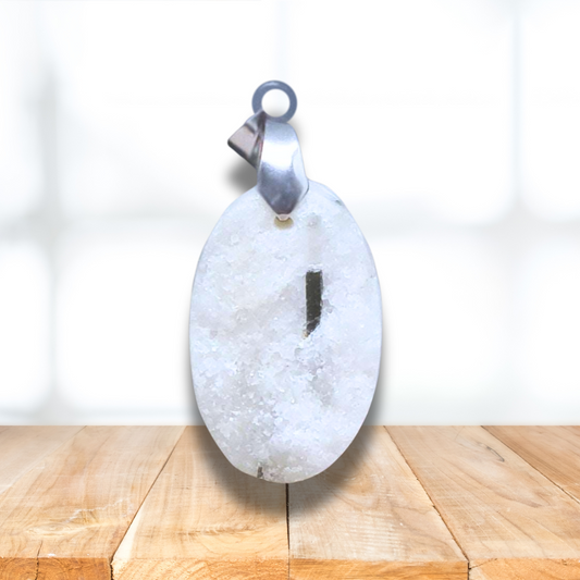 Pendentif en Tourmaline verte et Quartz face brute (PE1844-2) - ENAE Minéraux