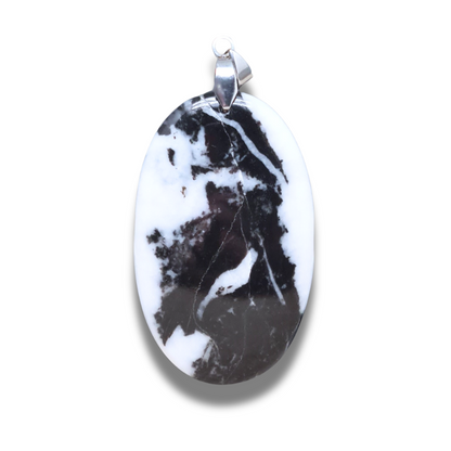 Pendentif en Albite et Tourmaline noire (PE775)