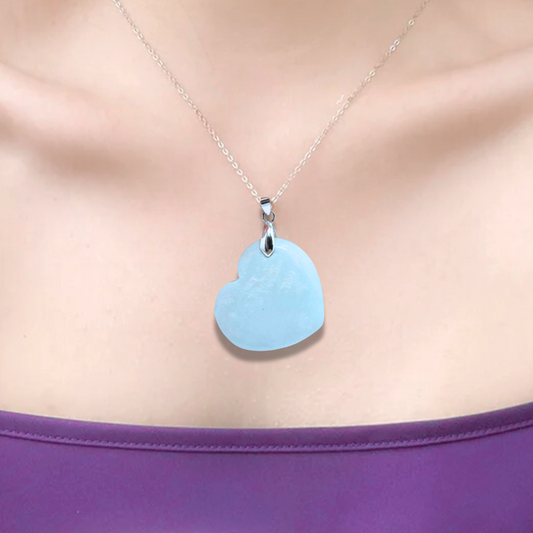 Pendentif cœur en Dickite (PE1903) - ENAE Minéraux