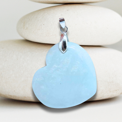 Pendentif cœur en Dickite (PE1903)