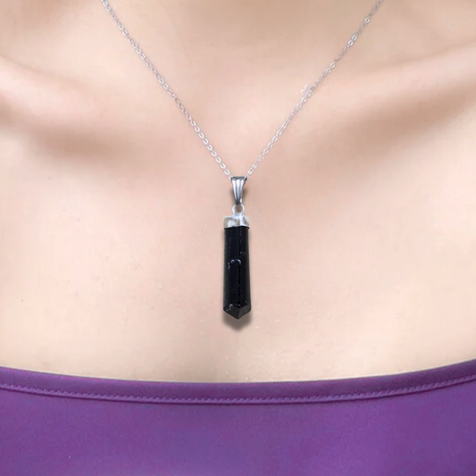 Pendentif en pointe de Tourmaline noire (PE1553-2) - ENAE Minéraux