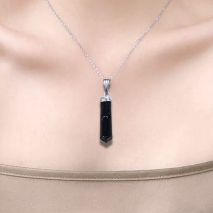 Pendentif en pointe de Tourmaline noire (PE1553-2)