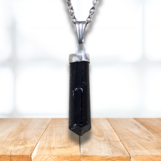 Pendentif en pointe de Tourmaline noire (PE1553-2) - ENAE Minéraux