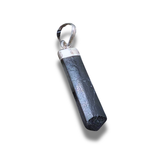 Pendentif en Tourmaline noire et Acier inoxydable (PE1553-2) - ENAE Minéraux