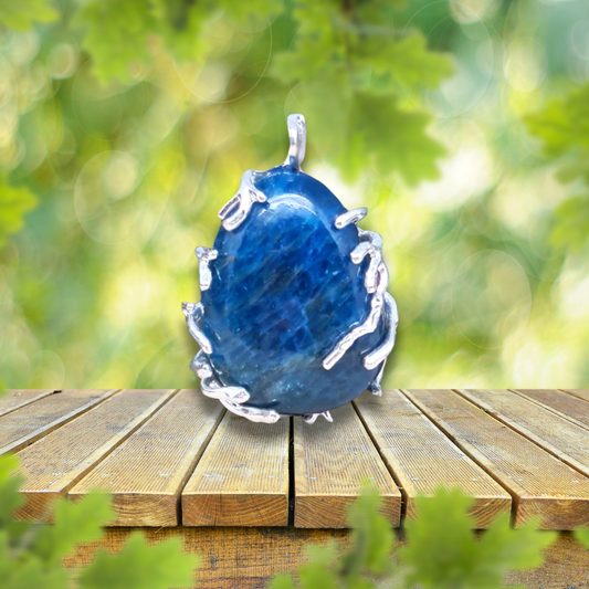 Pendentif serti en Apatite bleue (PE1657)