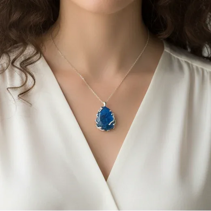 Pendentif serti en Apatite bleue (PE1657)