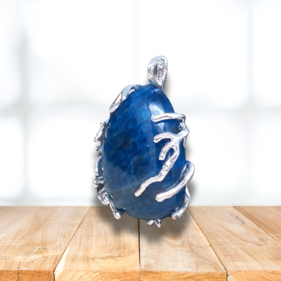 Pendentif serti en Apatite bleue (PE1657)