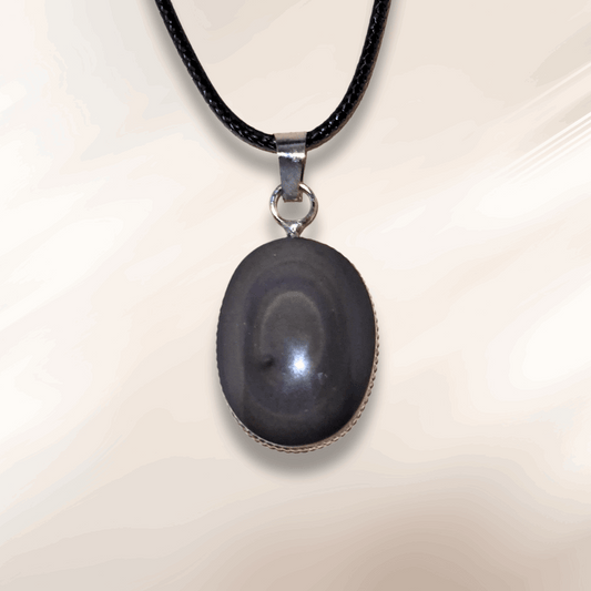 Pendentif serti en Obsidienne Œil Céleste (PE1863)