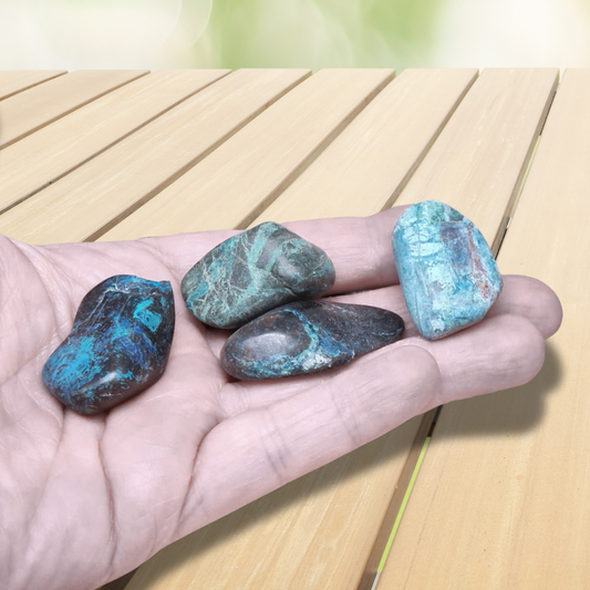 Chrysocolle - Pierre roulée (PRGFL459) - ENAE Minéraux