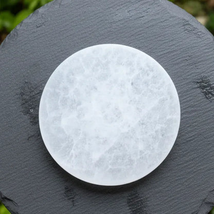 Plaque en Sélénite avec Fleur de Vie gravée 250g