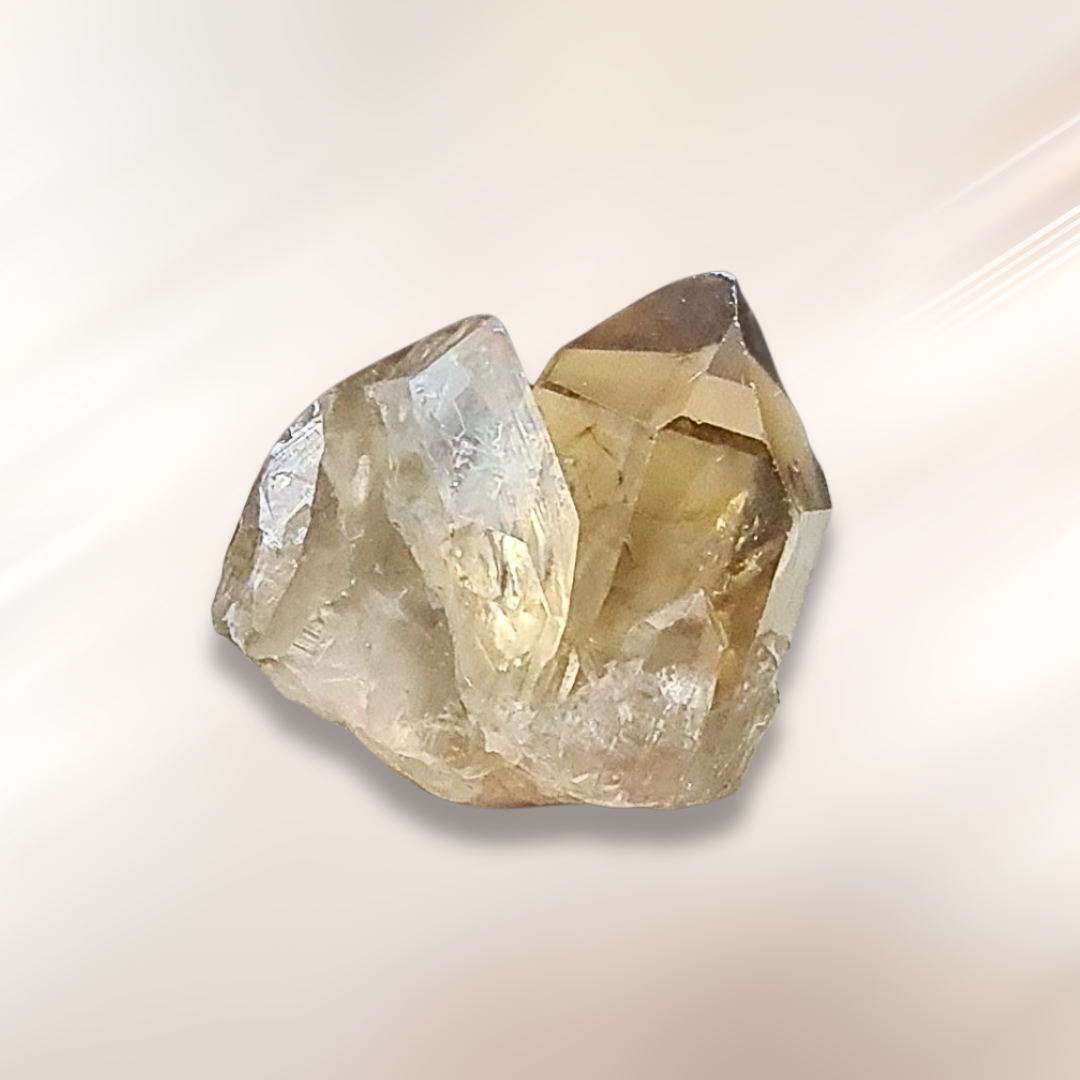 Double pointe de Citrine brute naturelle (MB522-14)