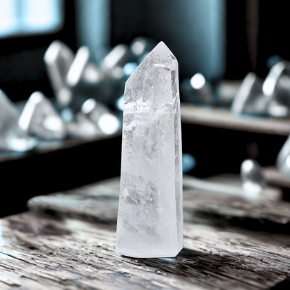 Pointe polie de Cristal de Roche 115g (PRGFL731)