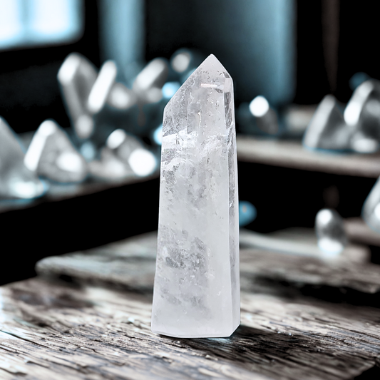 Pointe polie de Cristal de Roche 115g (PRGFL731)