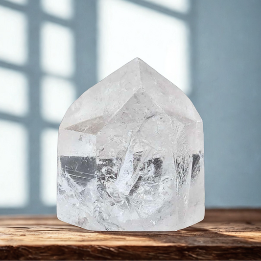Pointe de Cristal de roche semi polie 118g (PRGFL143-2)