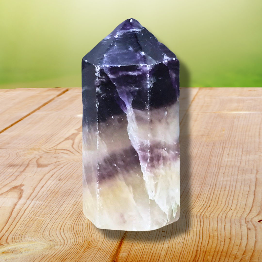 Pointe polie en Fluorite 62g (PRGFL315-15) - ENAE Minéraux