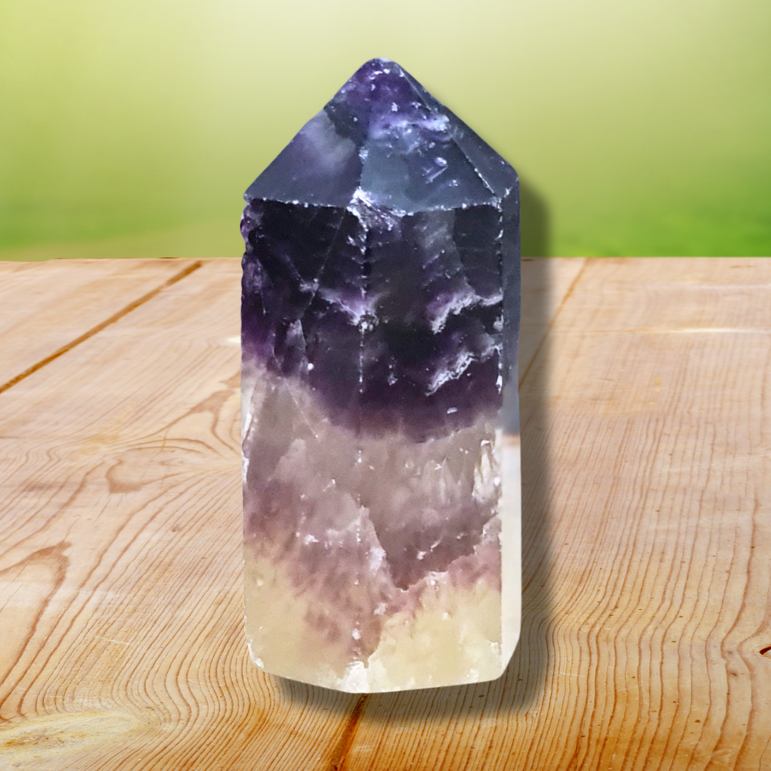 Pointe polie en Fluorite 62g (PRGFL315-15) - ENAE Minéraux