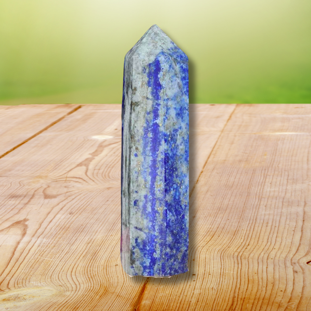 Pointe polie en Lapis Lazuli 67g (PRGFL642-3) - ENAE Minéraux