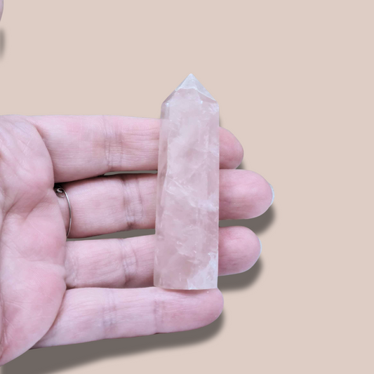 Pointe polie en Quartz rose (PRGFL379-1)