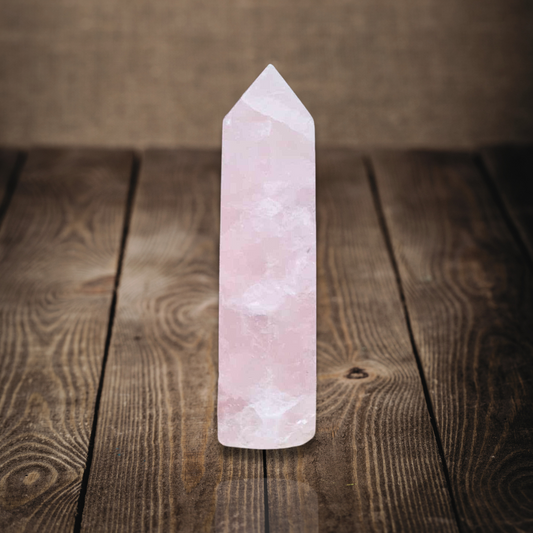 Pointe polie en Quartz rose (PRGFL379-1)