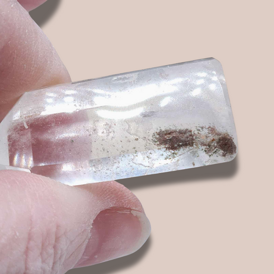 Pointe polie de Quartz à inclusions (PRGFL148)