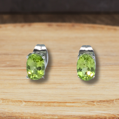 Boucles d'Oreilles en Péridot (BO125) - ENAE Minéraux