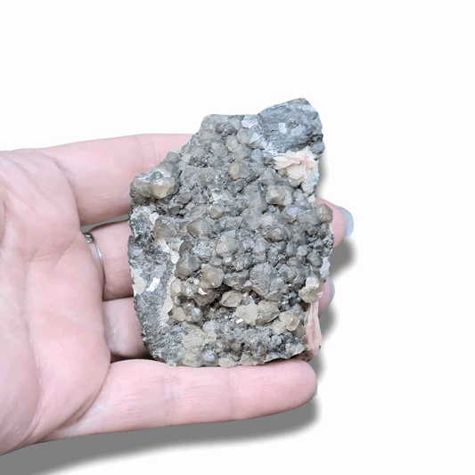 Quartz, Cérusite, Baryte rose et Galène brut (MB545) - ENAE Minéraux
