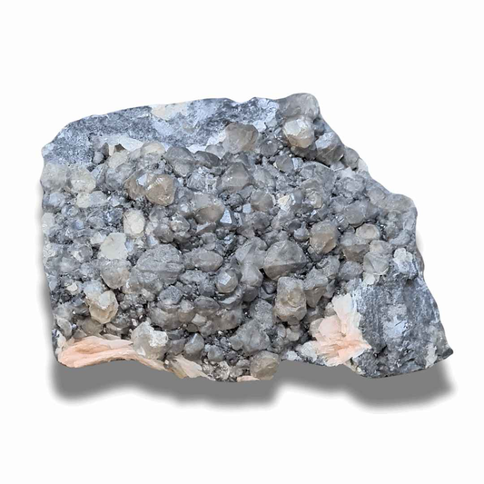 Quartz, Cérusite, Baryte rose et Galène brut (MB545) - ENAE Minéraux