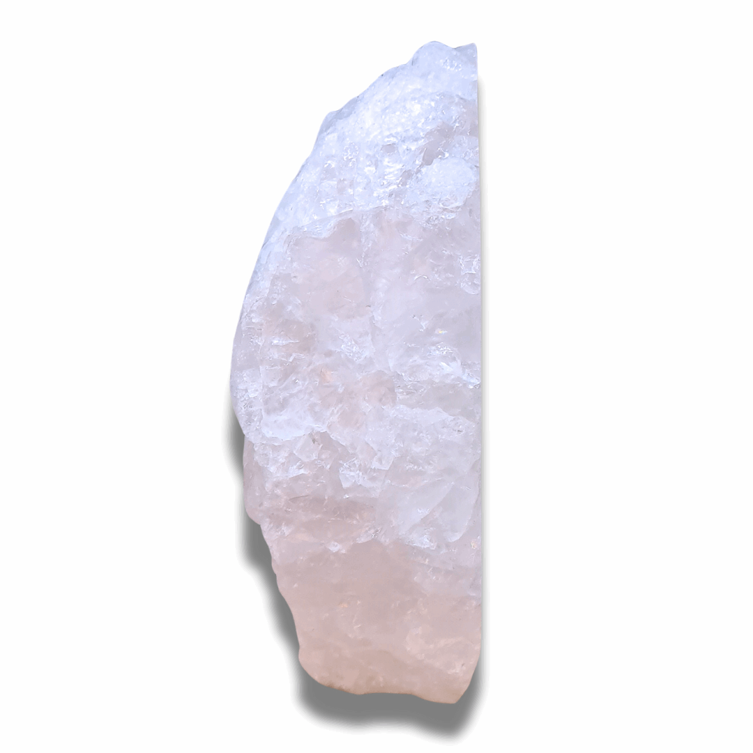 Quartz rose brut, poli et gravé (MB538-1) - ENAE Minéraux