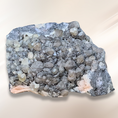 Quartz, Cérusite, Baryte rose et Galène brut (MB545)