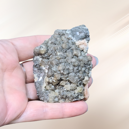 Quartz, Cérusite, Baryte rose et Galène brut (MB545)