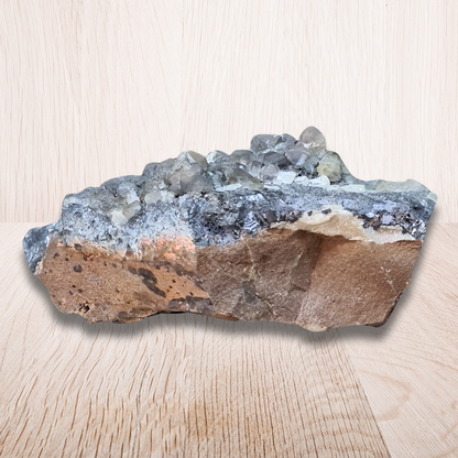 Quartz, Cérusite, Baryte rose et Galène brut 219g (MB545) - ENAE Minéraux