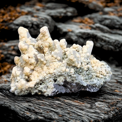 Quartz avec Dolomite, Chlorite, Galène et Sphalérite brut 61g (MB414)