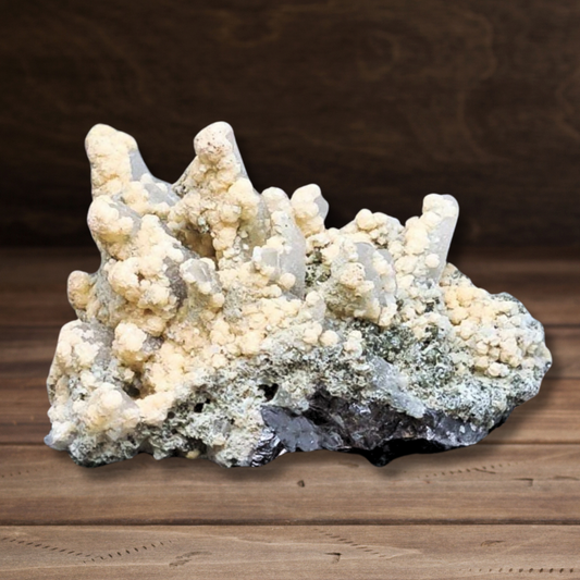 Quartz avec Dolomite, Chlorite, Galène et Sphalérite brut 61g (MB414) - ENAE Minéraux