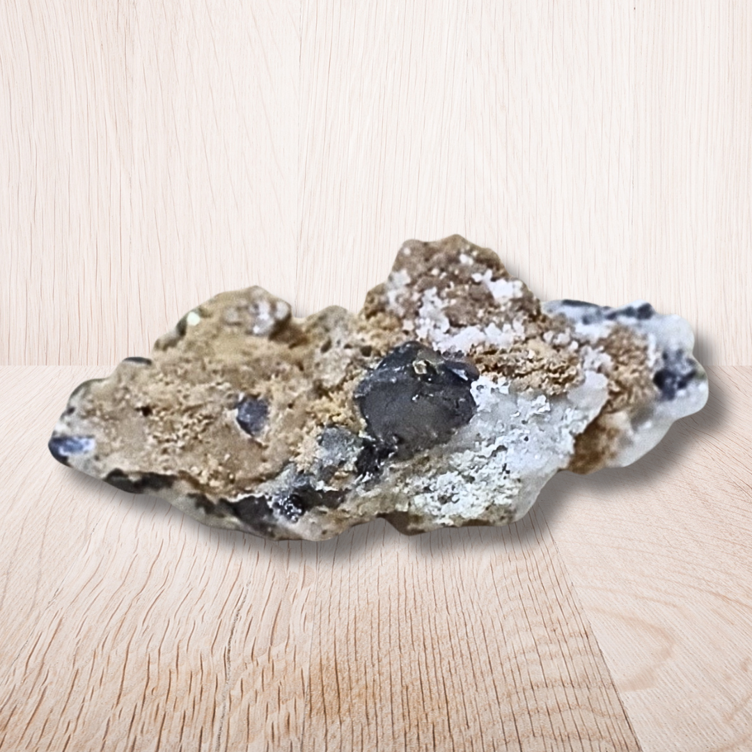 Quartz, Dolomite, Galène et Pyrite bruts 34g (MB491) - ENAE Minéraux