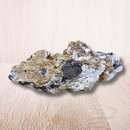 Quartz, Dolomite, Galène et Pyrite bruts 34g (MB491) - ENAE Minéraux